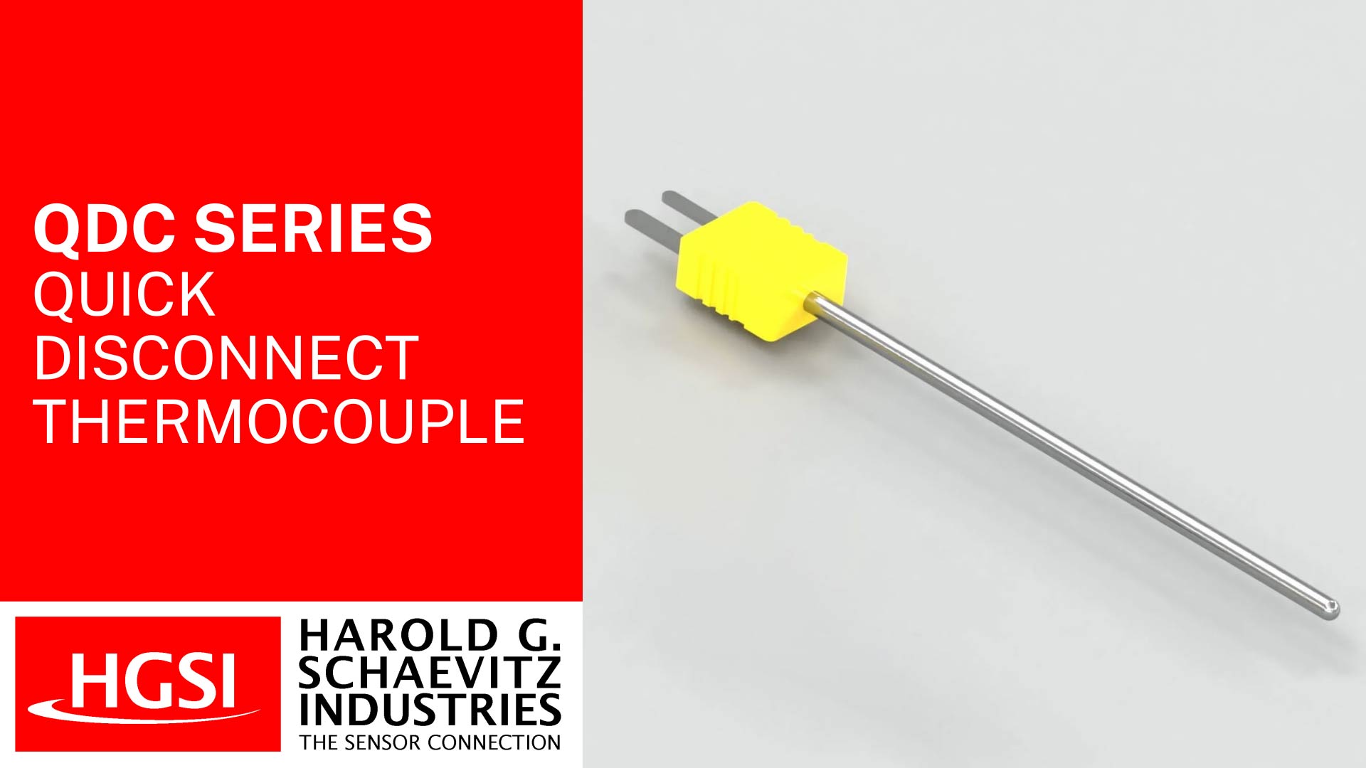 QDC Quick Disconnect Thermocouple Probe with Attached Connector